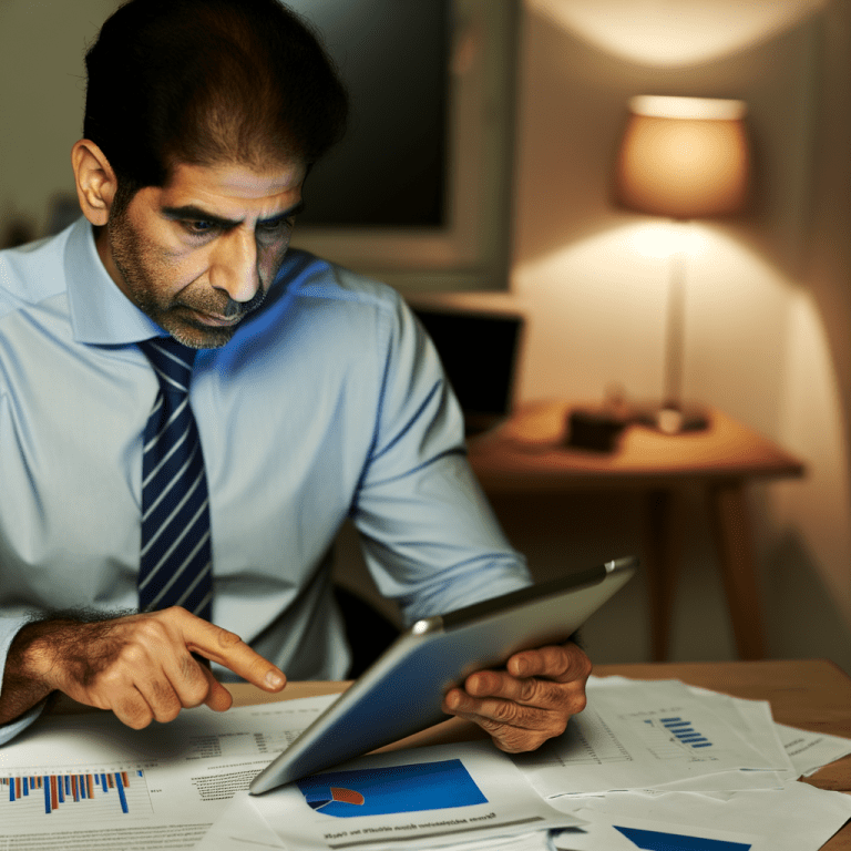 person reviewing finances on digital tab 1024x1024 61975692